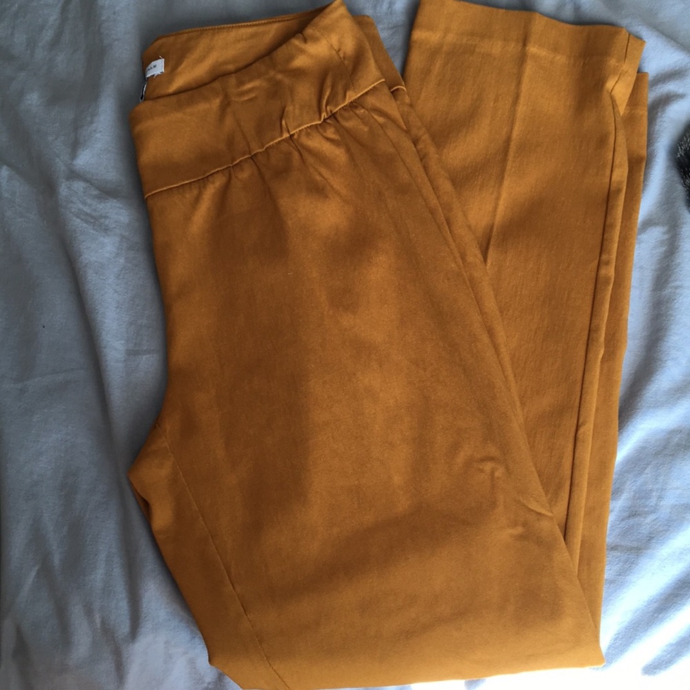 Burnt orange colored pants